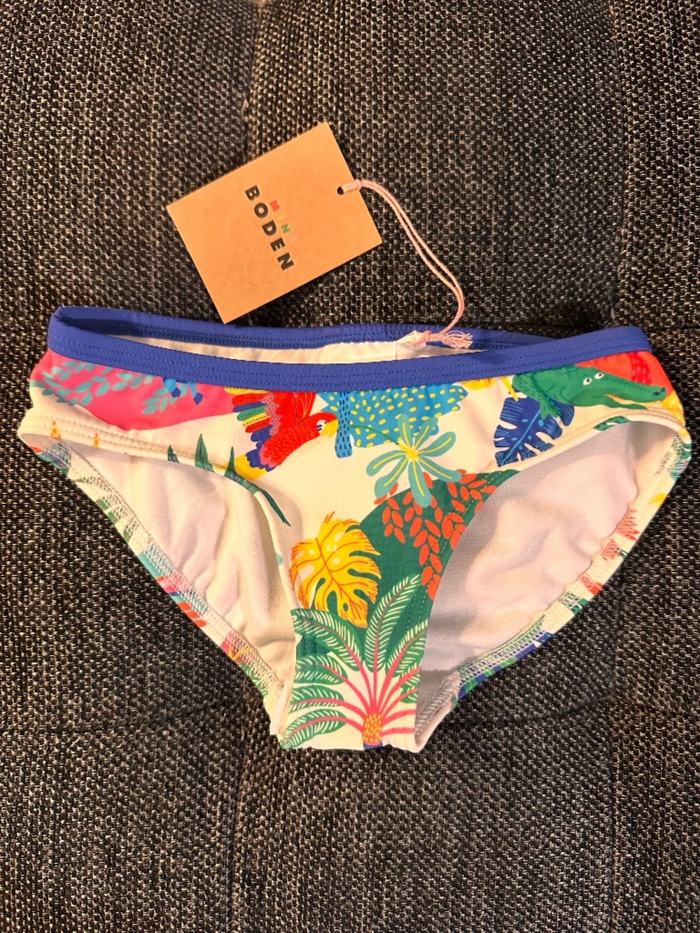 Mini Boden Girls Swim Bottoms Size 4-5Y Tropical Animal Print NWT